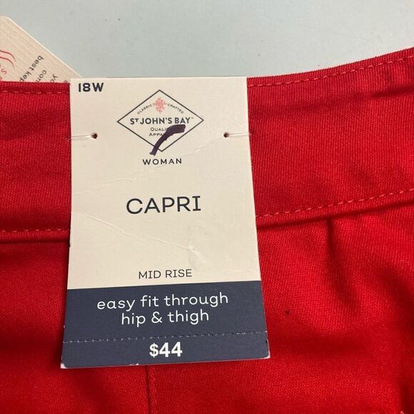 ST. JOHN’S BAY Secretly Slender Capri Mid Rise Size 18W‎  New With Tags - Picture 4 of 12